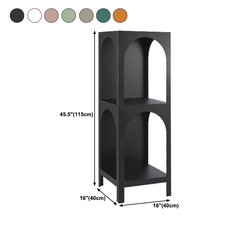 Modern Metal Bookcase Open Storage Shelves Included Etagere Bookshelf