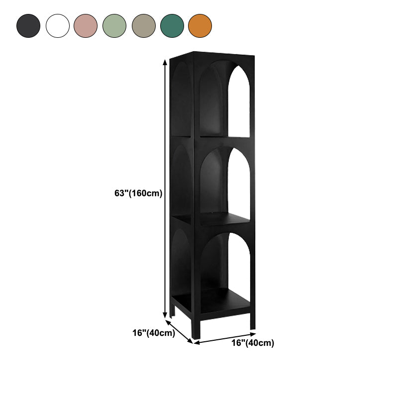 Modern Metal Bookcase Open Storage Shelves Included Etagere Bookshelf