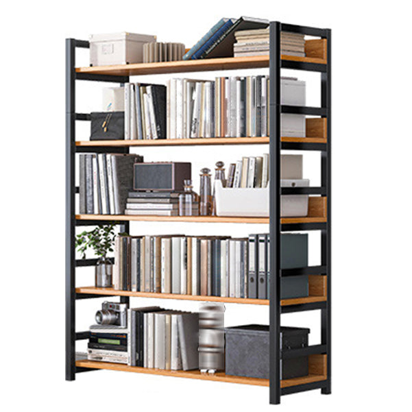 Open Wooden Bookcase Modern Minimalist Home Office Bookshelf