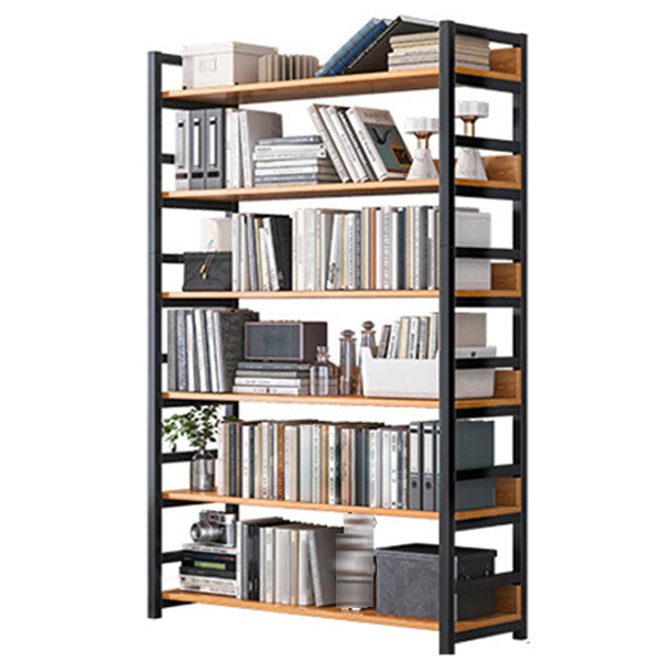 Open Wooden Bookcase Modern Minimalist Home Office Bookshelf