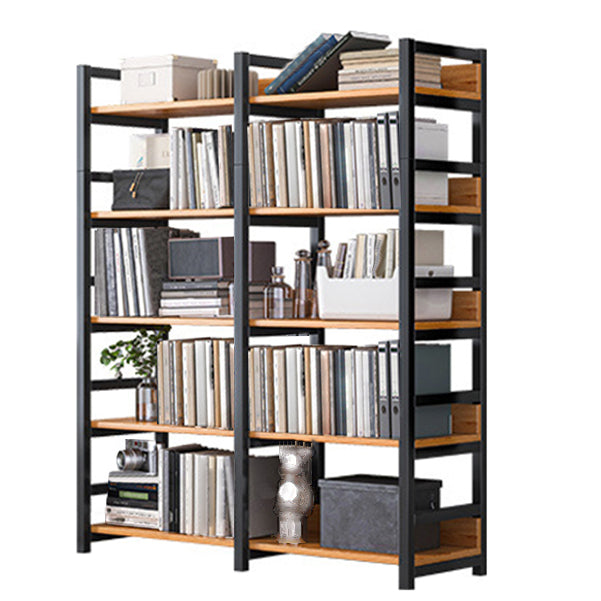 Open Wooden Bookcase Modern Minimalist Home Office Bookshelf