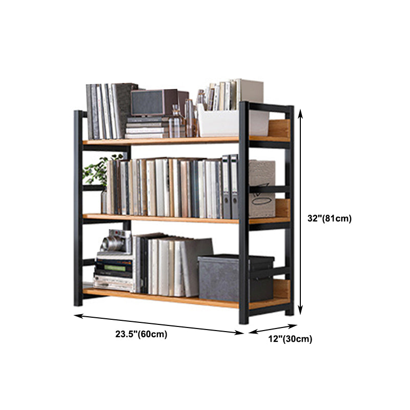 Open Wooden Bookcase Modern Minimalist Home Office Bookshelf