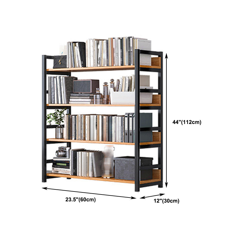 Open Wooden Bookcase Modern Minimalist Home Office Bookshelf