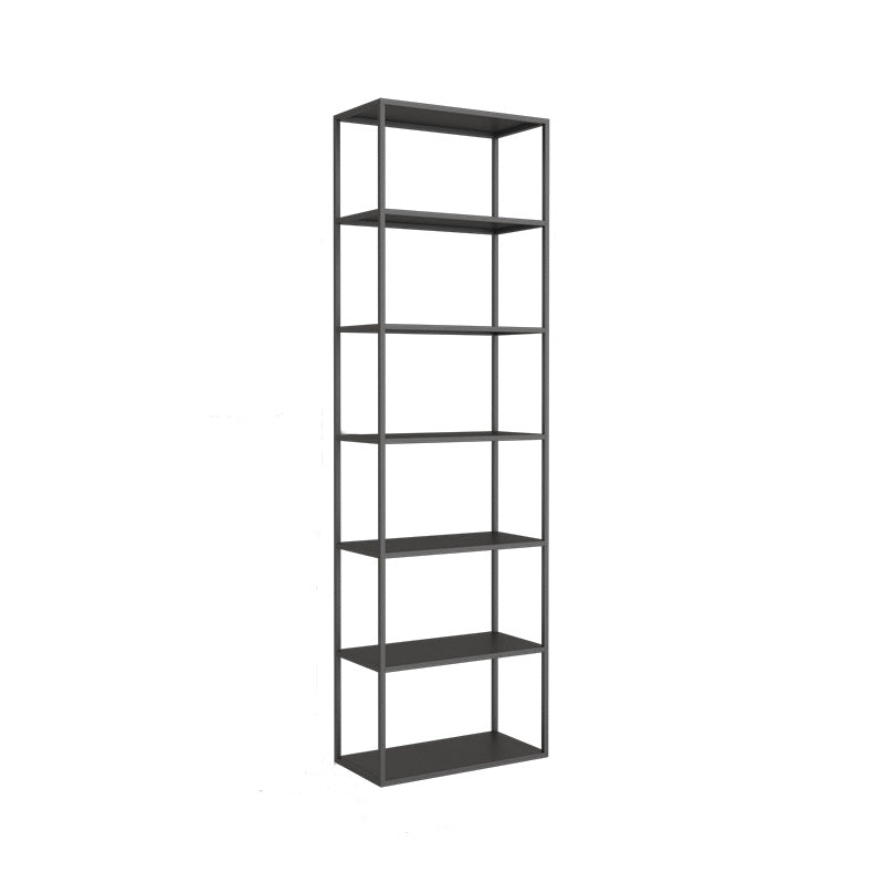 Modern Open Storage Bookcase 9.8" W Iron Frame Bookshelf with Shelves