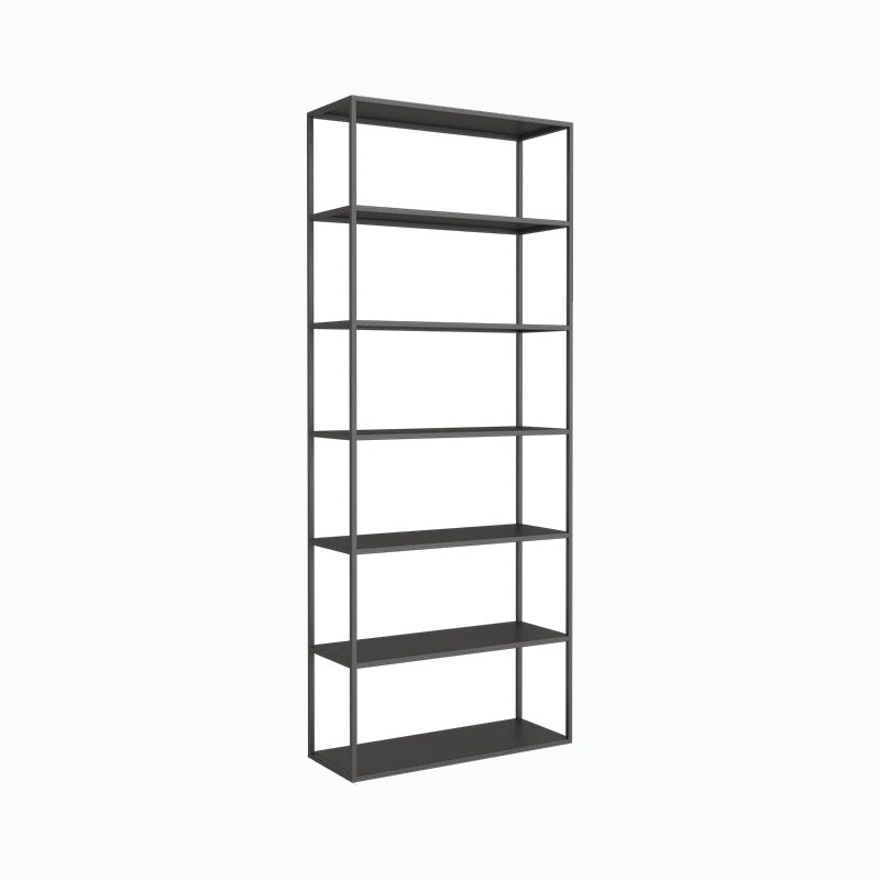 Modern Open Storage Bookcase 9.8" W Iron Frame Bookshelf with Shelves