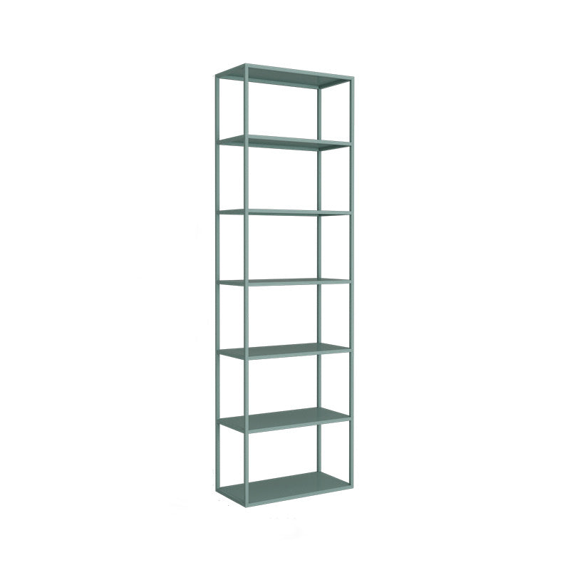 Modern Open Storage Bookcase 9.8" W Iron Frame Bookshelf with Shelves