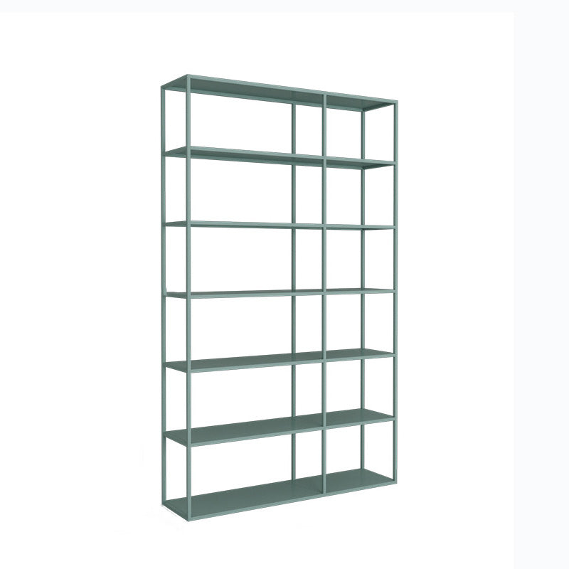 Modern Open Storage Bookcase 9.8" W Iron Frame Bookshelf with Shelves