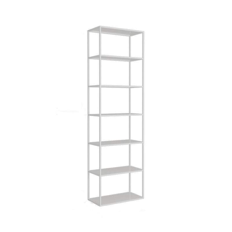 Modern Open Storage Bookcase 9.8" W Iron Frame Bookshelf with Shelves