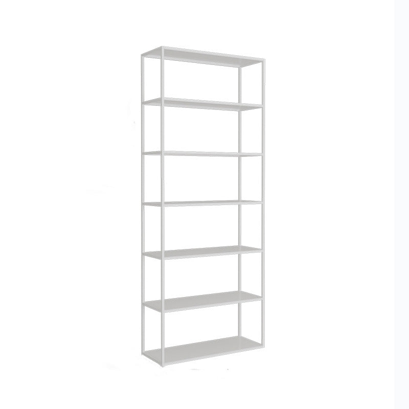 Modern Open Storage Bookcase 9.8" W Iron Frame Bookshelf with Shelves