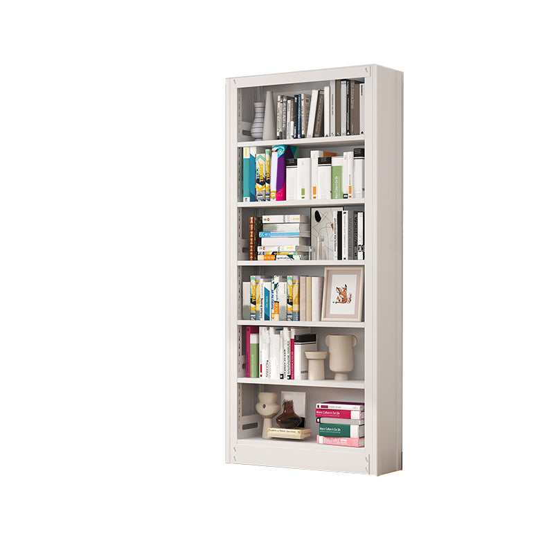 Metal Bookshelf Modern Bookcase with Rectangular Shelves,11.8" Wide