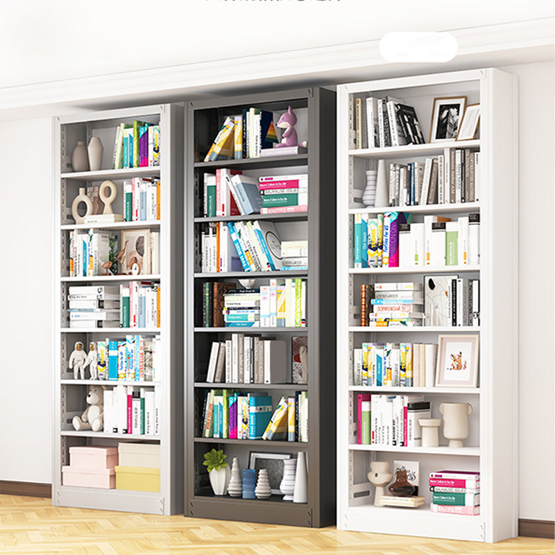 Metal Bookshelf Modern Bookcase with Rectangular Shelves,11.8" Wide