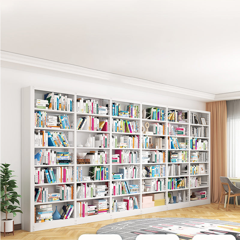 Metal Bookshelf Modern Bookcase with Rectangular Shelves,11.8" Wide