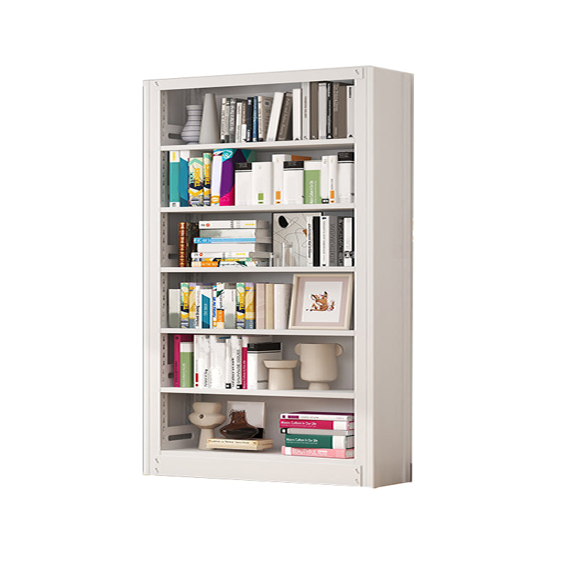 Metal Bookshelf Modern Bookcase with Rectangular Shelves,11.8" Wide