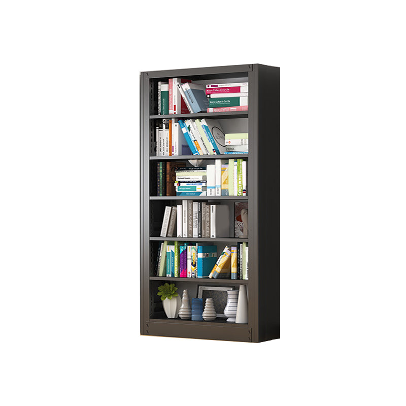 Metal Bookshelf Modern Bookcase with Rectangular Shelves,11.8" Wide