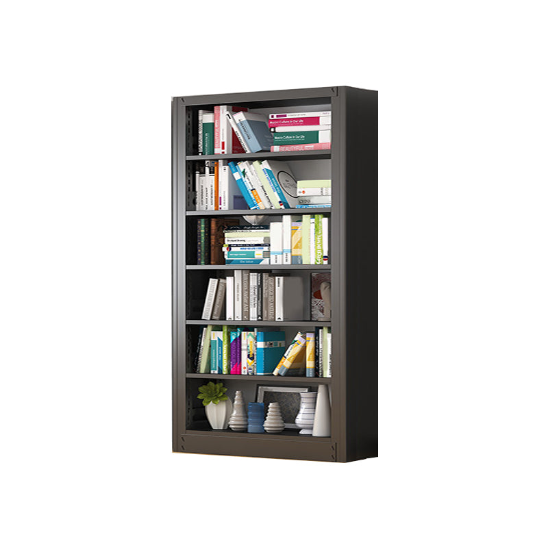 Metal Bookshelf Modern Bookcase with Rectangular Shelves,11.8" Wide