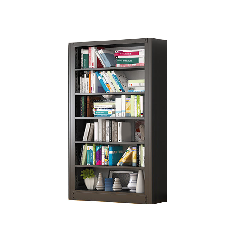 Metal Bookshelf Modern Bookcase with Rectangular Shelves,11.8" Wide