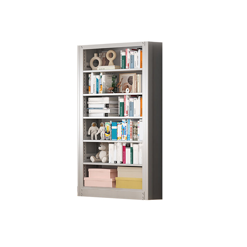 Metal Bookshelf Modern Bookcase with Rectangular Shelves,11.8" Wide
