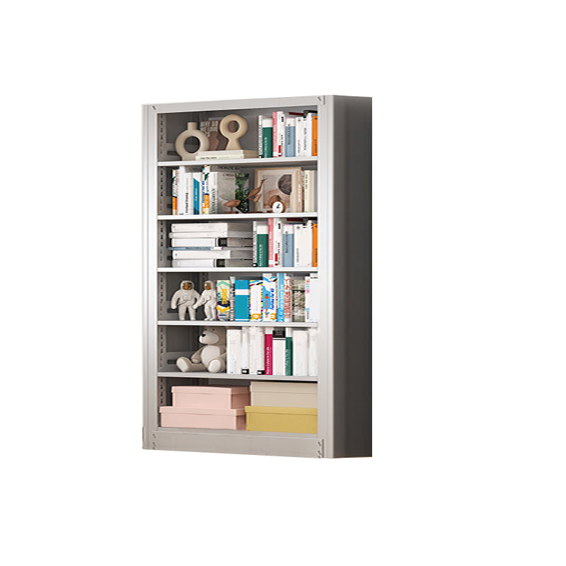 Metal Bookshelf Modern Bookcase with Rectangular Shelves,11.8" Wide
