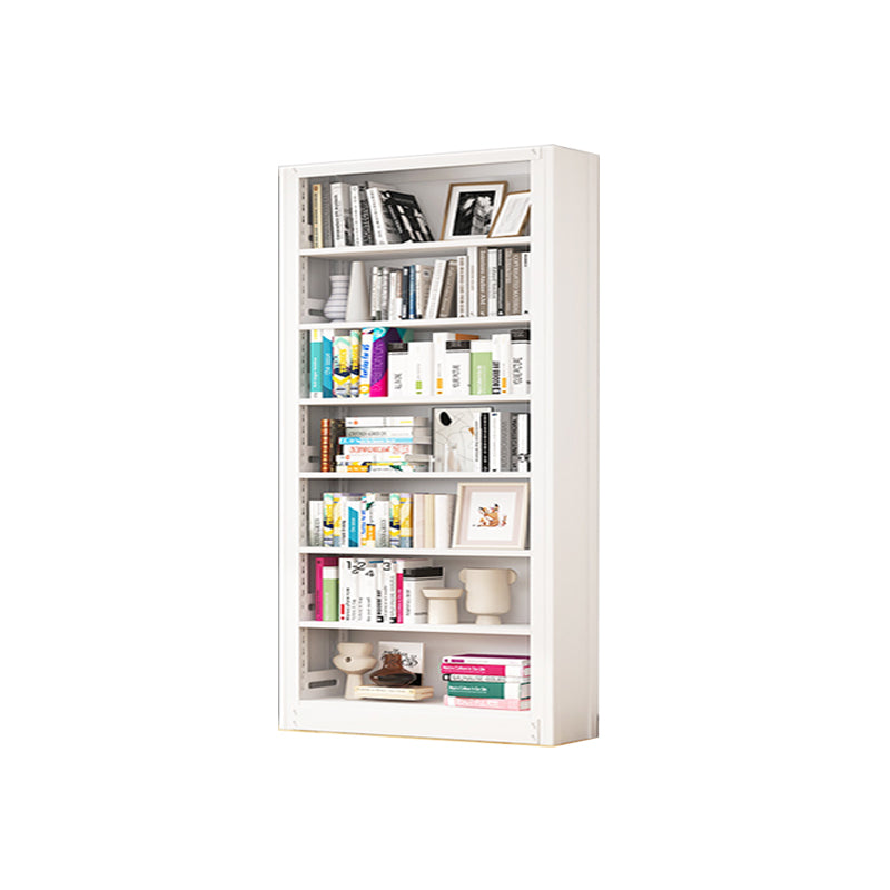 Metal Bookshelf Modern Bookcase with Rectangular Shelves,11.8" Wide