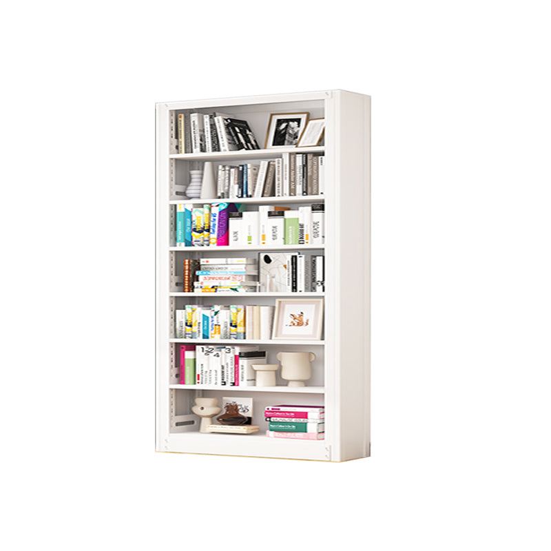 Metal Bookshelf Modern Bookcase with Rectangular Shelves,11.8" Wide