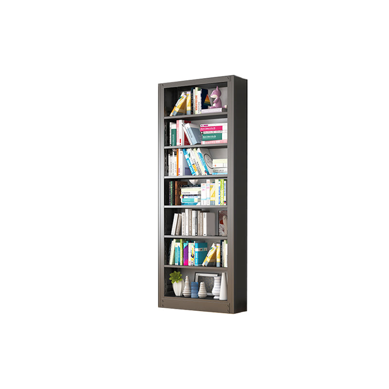 Metal Bookshelf Modern Bookcase with Rectangular Shelves,11.8" Wide