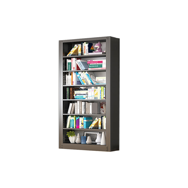 Metal Bookshelf Modern Bookcase with Rectangular Shelves,11.8" Wide