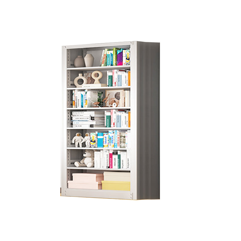 Metal Bookshelf Modern Bookcase with Rectangular Shelves,11.8" Wide