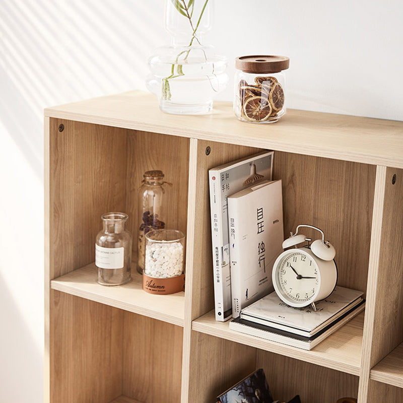 9.45" W Cube Engineered Wood Bookshelf Contemporary Bookcase for Living Room