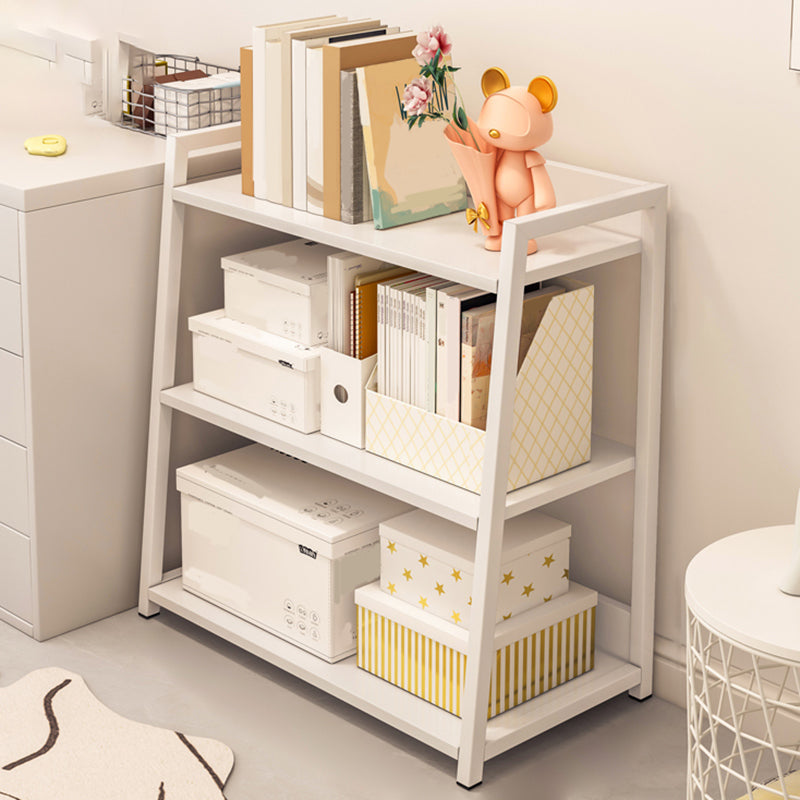 Ladder Steel Book Case for Living Room 11.81" W Open Back Modern Shelf