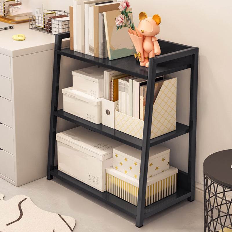 Ladder Steel Book Case for Living Room 11.81" W Open Back Modern Shelf