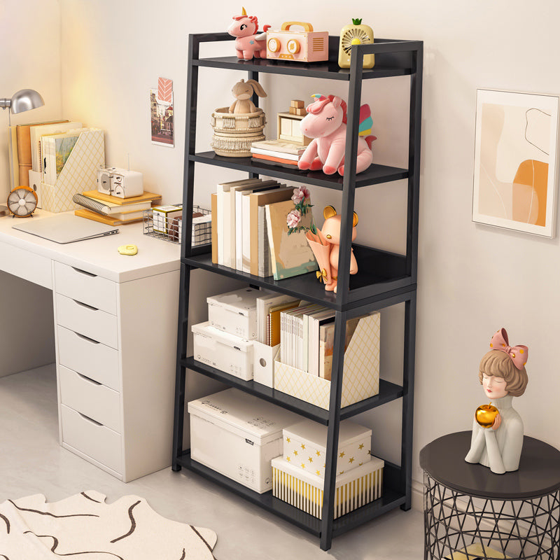 Ladder Steel Book Case for Living Room 11.81" W Open Back Modern Shelf