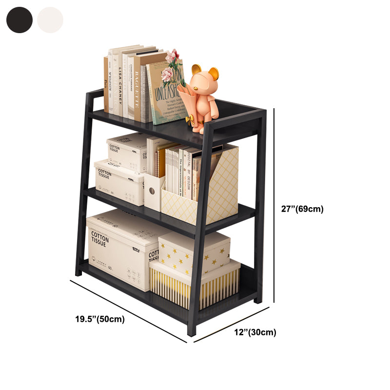 Ladder Steel Book Case for Living Room 11.81" W Open Back Modern Shelf