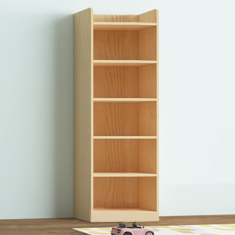 Contemporary Floor Closed Back Book Shelf Wooden Home Shelf Bookcase with Shelves