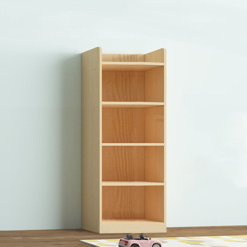 Contemporary Floor Closed Back Book Shelf Wooden Home Shelf Bookcase with Shelves