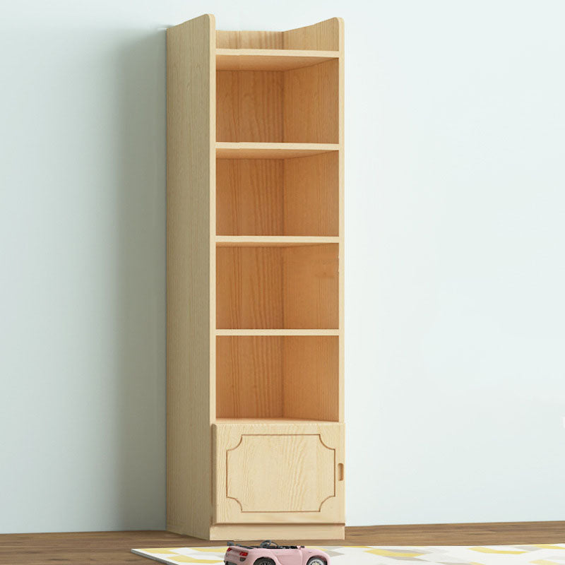 Contemporary Floor Closed Back Book Shelf Wooden Home Shelf Bookcase with Shelves