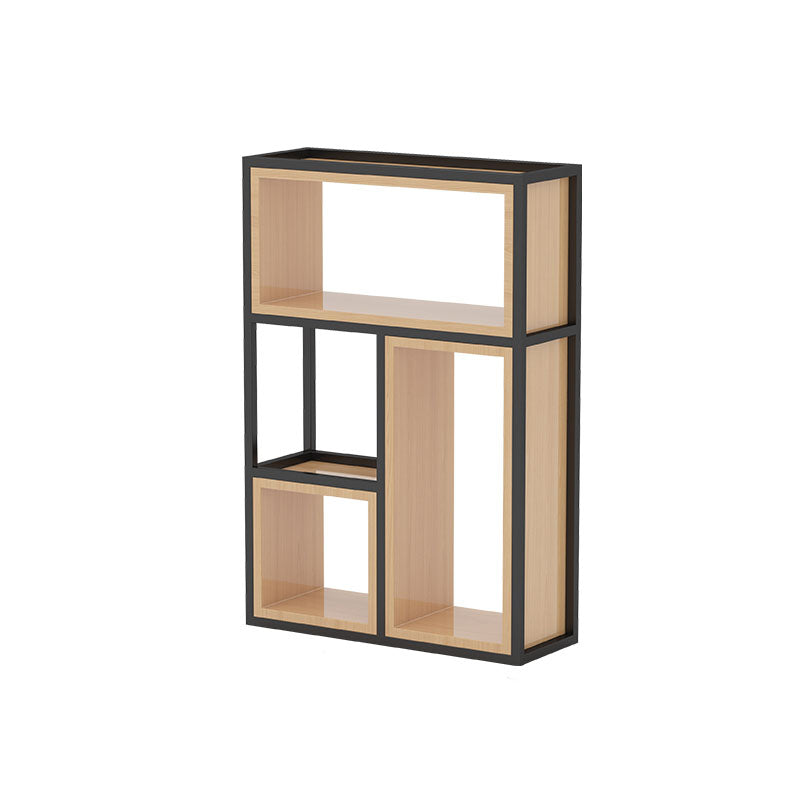Geometric Shelf Bookcase Contemporary Metal Bookcase for Office