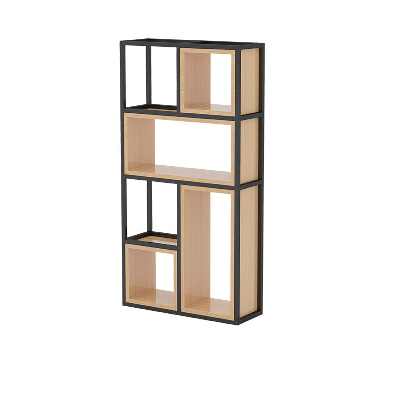 Geometric Shelf Bookcase Contemporary Metal Bookcase for Office