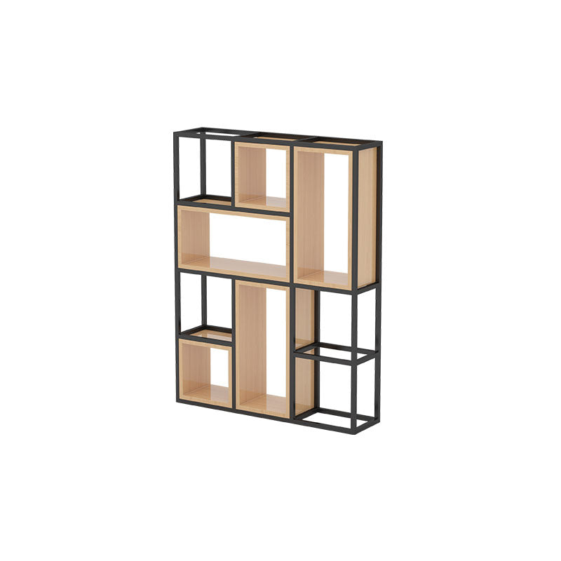 Geometric Shelf Bookcase Contemporary Metal Bookcase for Office