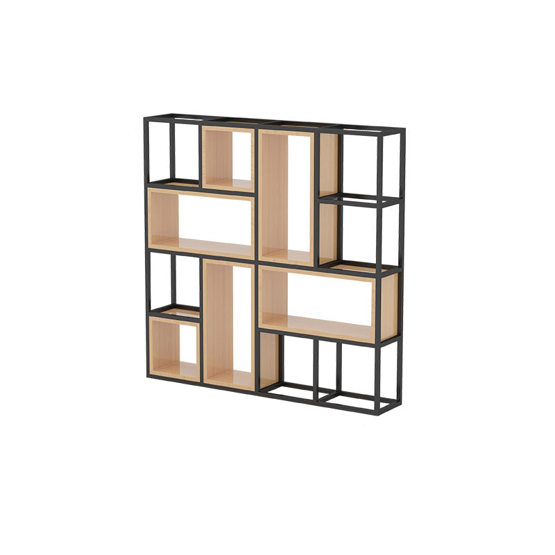 Geometric Shelf Bookcase Contemporary Metal Bookcase for Office