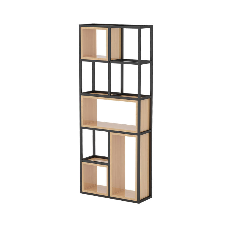 Geometric Shelf Bookcase Contemporary Metal Bookcase for Office
