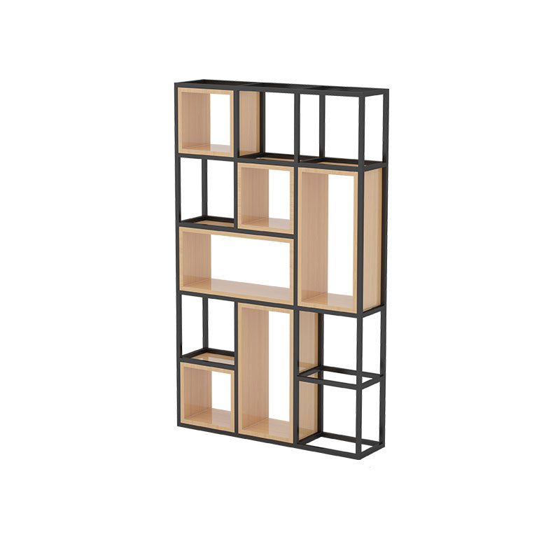Geometric Shelf Bookcase Contemporary Metal Bookcase for Office