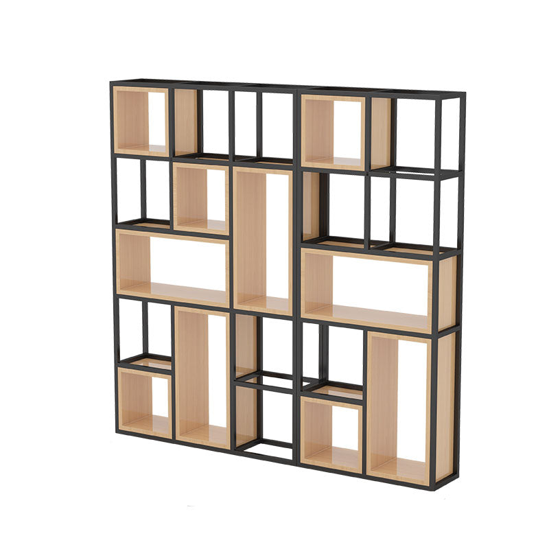Geometric Shelf Bookcase Contemporary Metal Bookcase for Office
