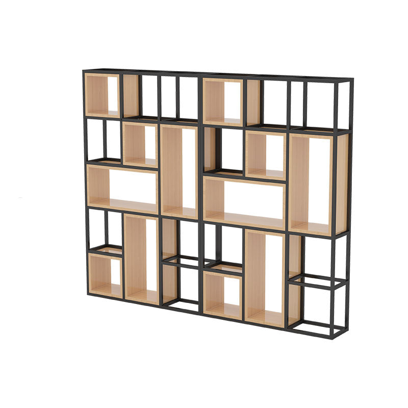 Geometric Shelf Bookcase Contemporary Metal Bookcase for Office