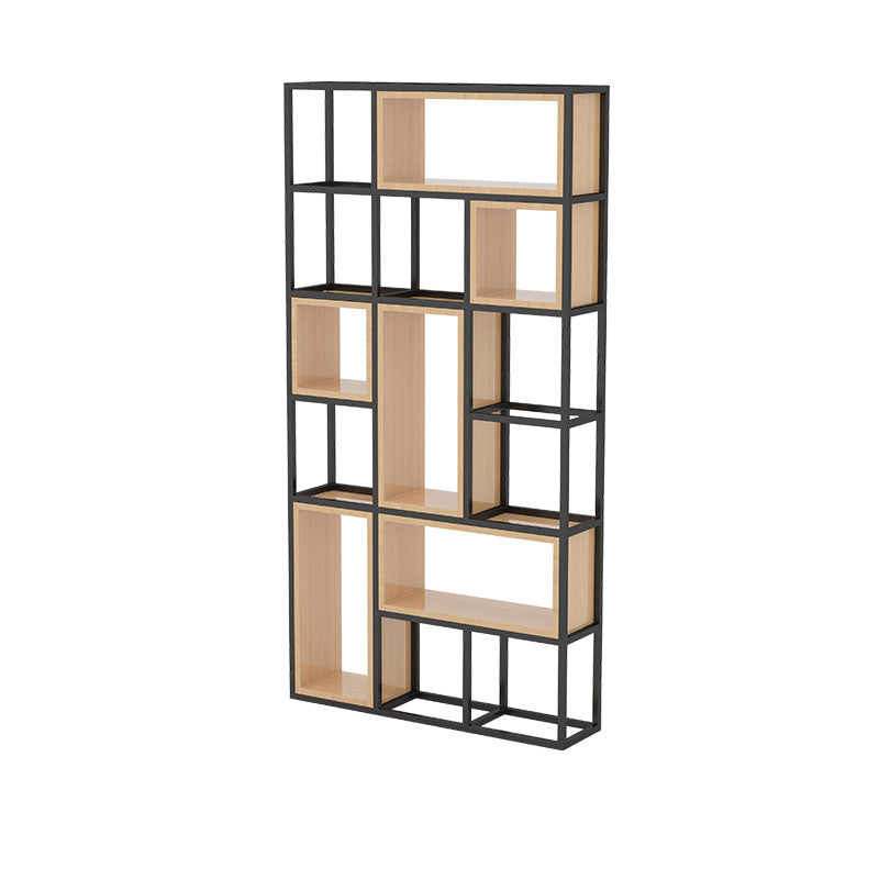 Geometric Shelf Bookcase Contemporary Metal Bookcase for Office