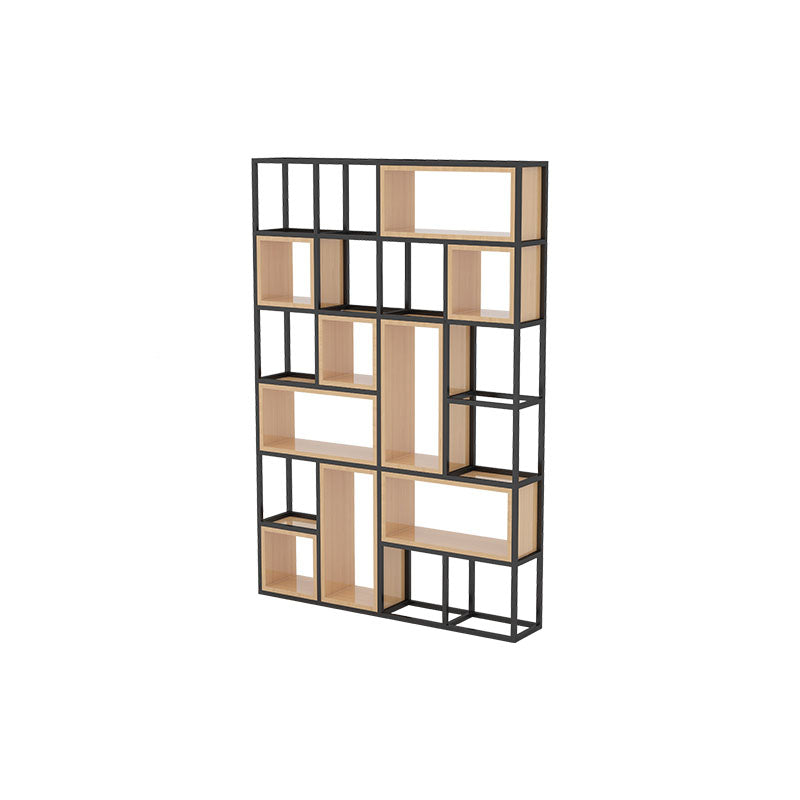 Geometric Shelf Bookcase Contemporary Metal Bookcase for Office