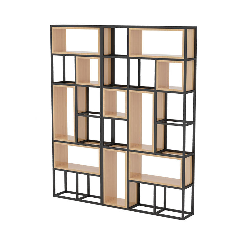 Geometric Shelf Bookcase Contemporary Metal Bookcase for Office