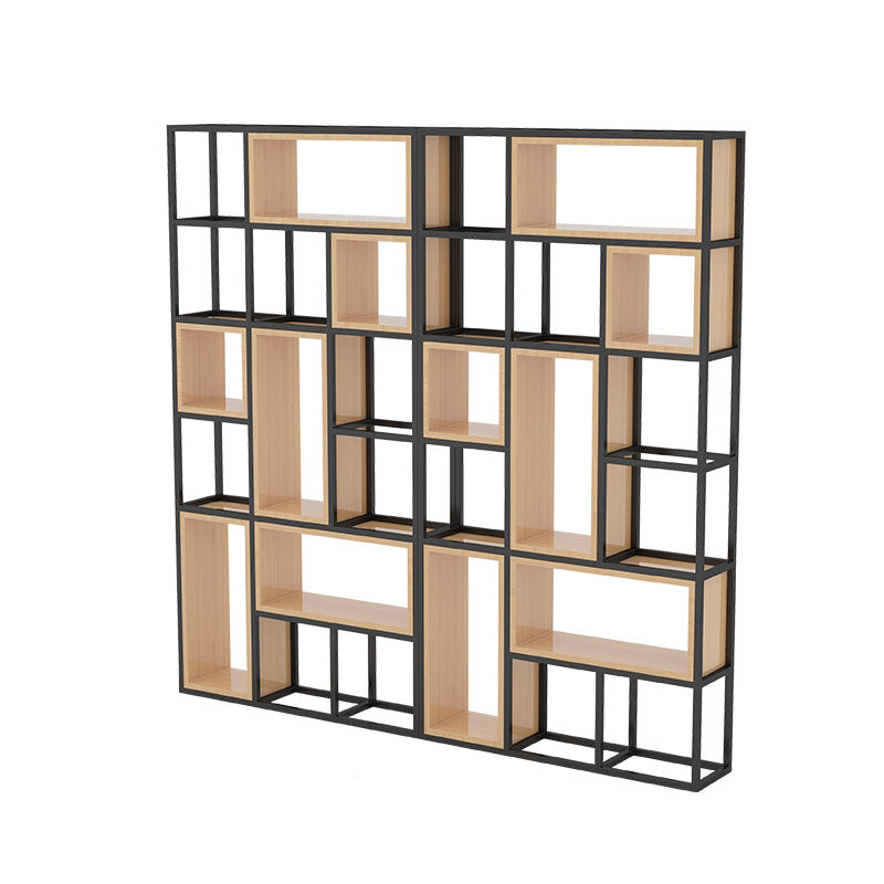 Geometric Shelf Bookcase Contemporary Metal Bookcase for Office