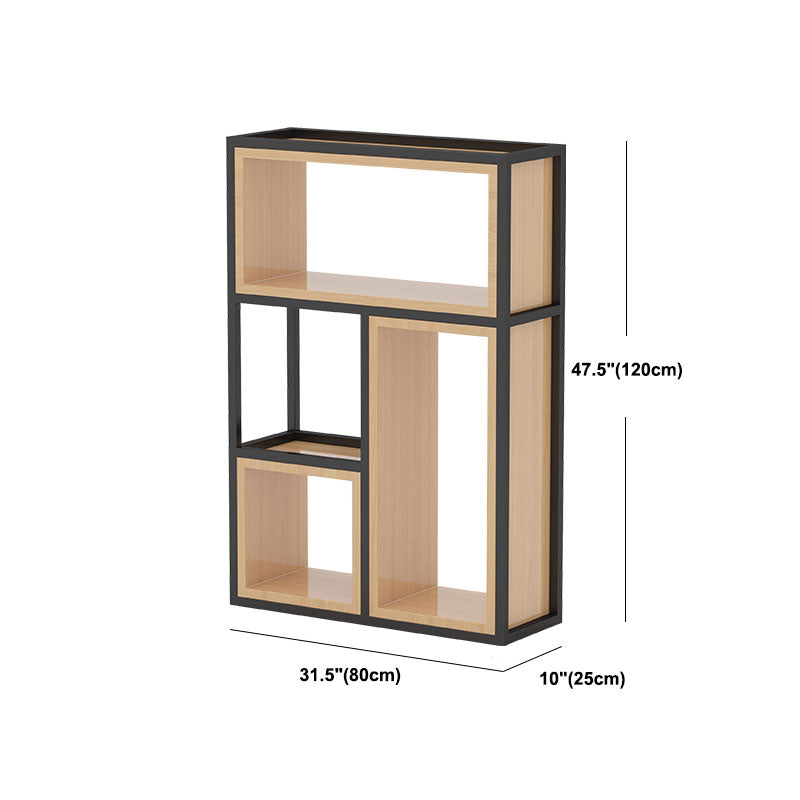 Geometric Shelf Bookcase Contemporary Metal Bookcase for Office