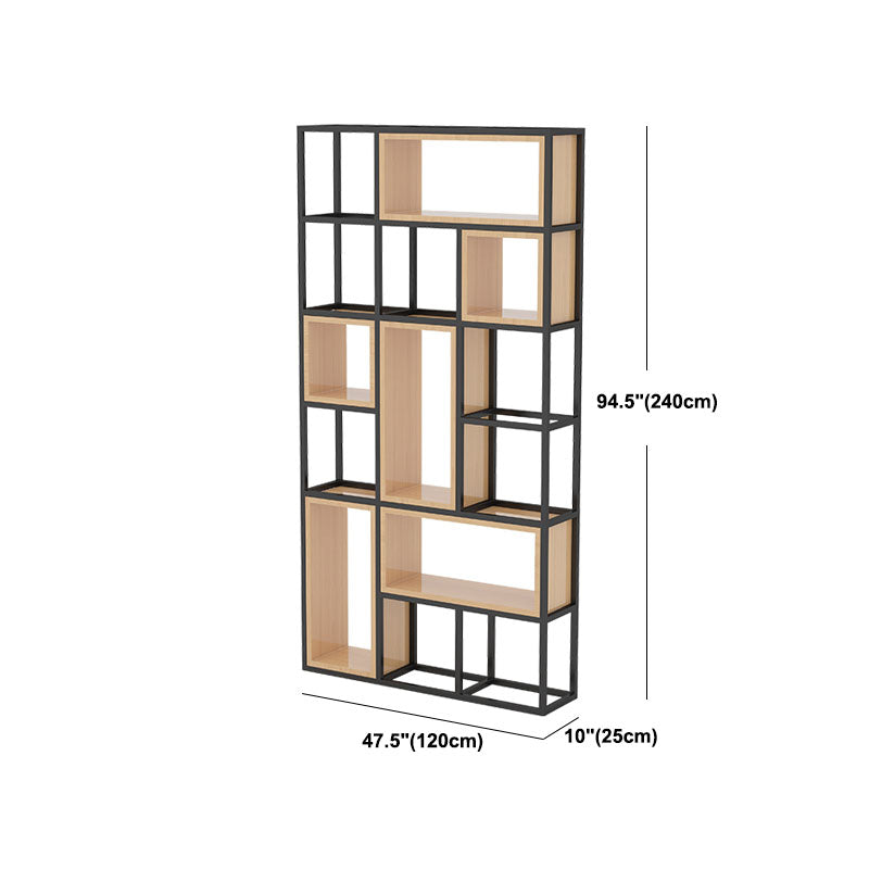 Geometric Shelf Bookcase Contemporary Metal Bookcase for Office