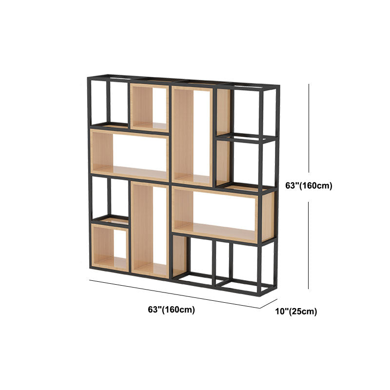 Geometric Shelf Bookcase Contemporary Metal Bookcase for Office